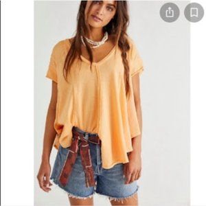 NWT Free People Sammie Boho Swing V-Neck Tee - M